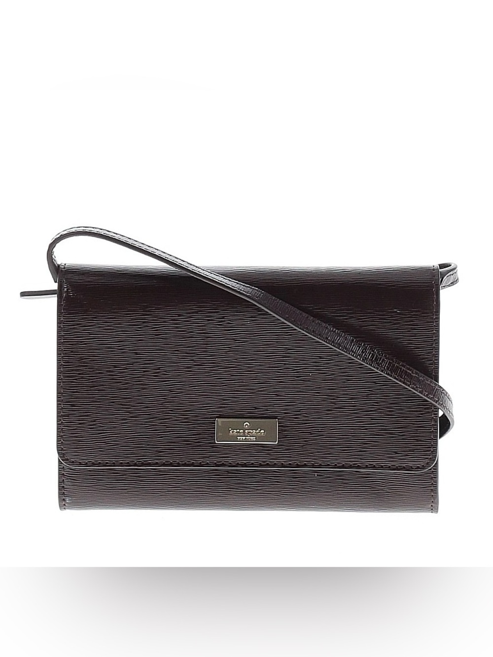 kate spade Glossy Patent Crossbody Wallet - Deep Wine